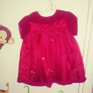 Toddler red roses dress